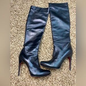 Cesare Paciotti Leather Stiletto Boots EU 40 Italian Womens Shoes size 9